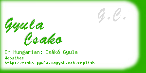 gyula csako business card